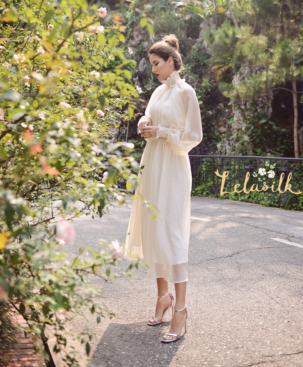 Soft Sheer Silk Dress - Simple Wedding Guest Dress - Dress For Bridesmaids