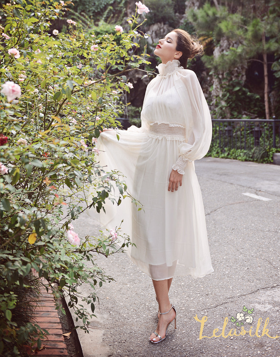 Soft Sheer Silk Dress - Simple Wedding Guest Dress - Dress For Bridesmaids
