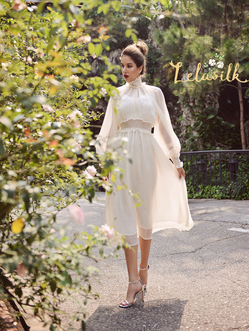 Soft Sheer Silk Dress - Simple Wedding Guest Dress - Dress For Bridesmaids