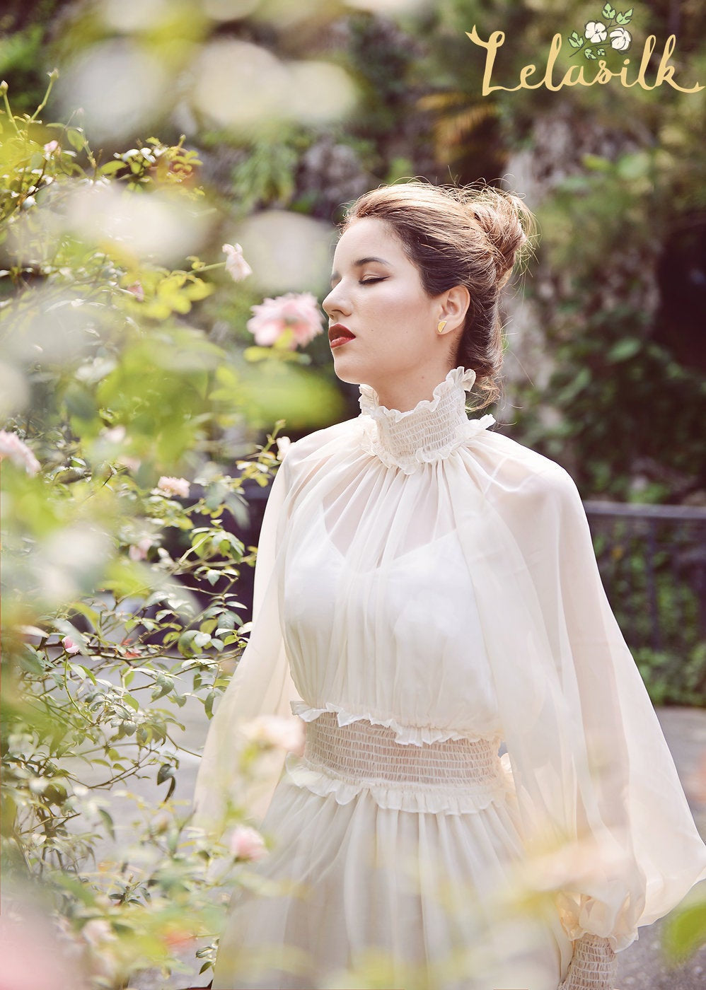 Soft Sheer Silk Dress - Simple Wedding Guest Dress - Dress For Bridesmaids