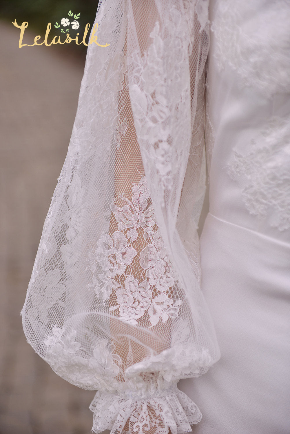 Off Shoulder Lace Wedding Dress - Lace Bridal Dress - White Lace Dress