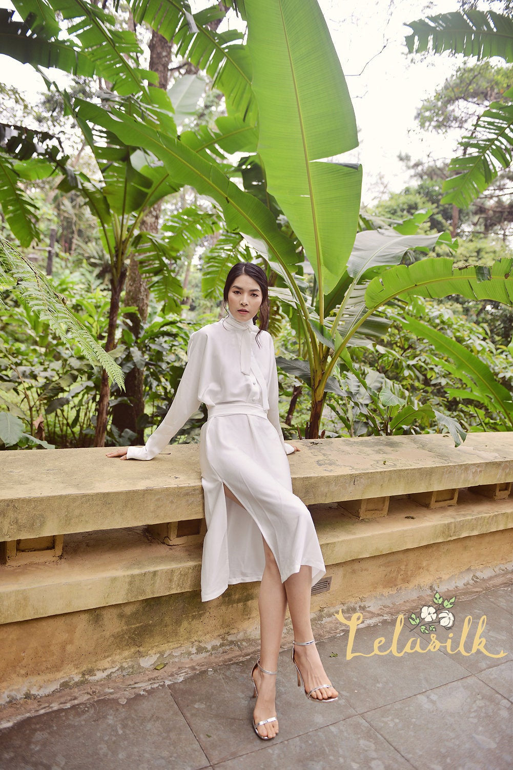 Silk Shirt Formal Dress - Event Silk Dress - Formal Evening Silk Gown