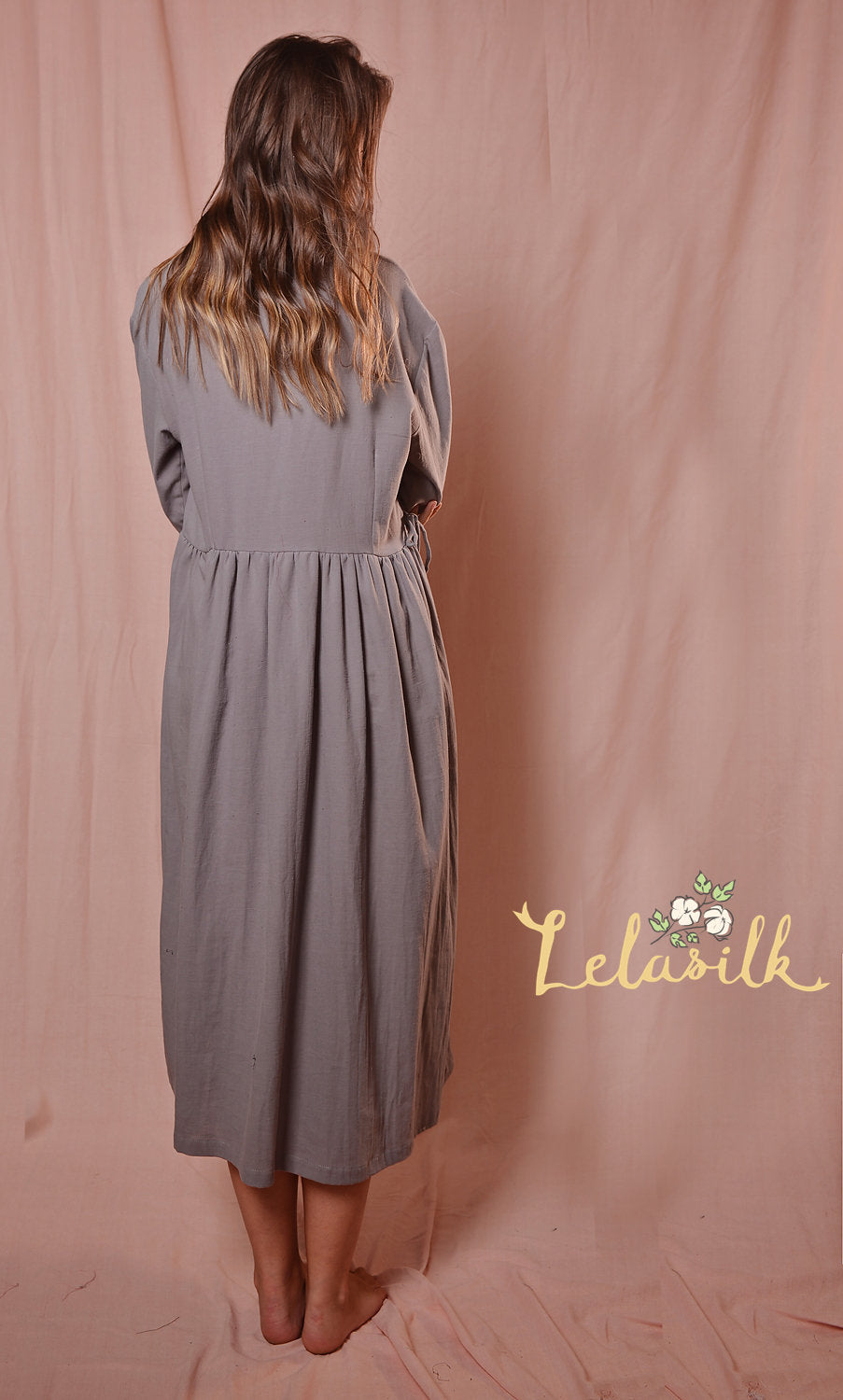 Linen Kaftan Tunic Dress - Women Cotton Tunic - Casual Loose Kaftan