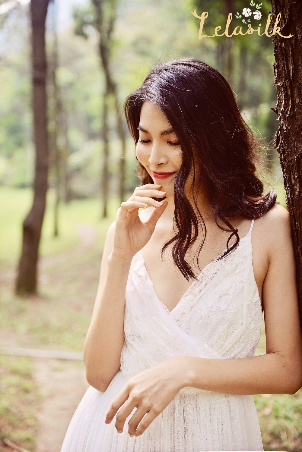 Soft Silk Bridal Gown - Sexy Bridal Gown - Flowy Wedding Dress