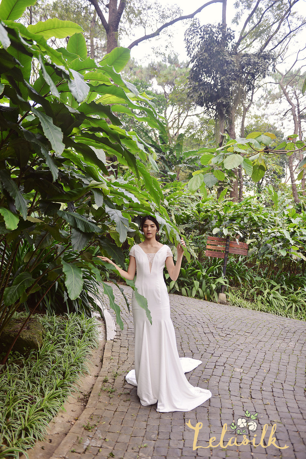 Lowback Bridal Gown - Mermaid Wedding Dress - Fitted Silk Wedding Dress