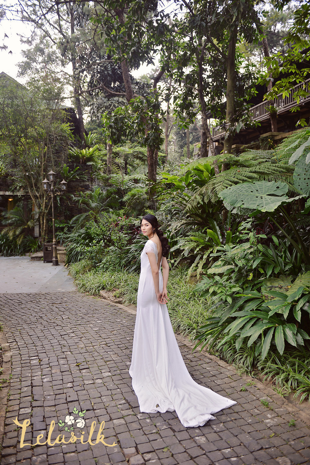 Lowback Bridal Gown - Mermaid Wedding Dress - Fitted Silk Wedding Dress