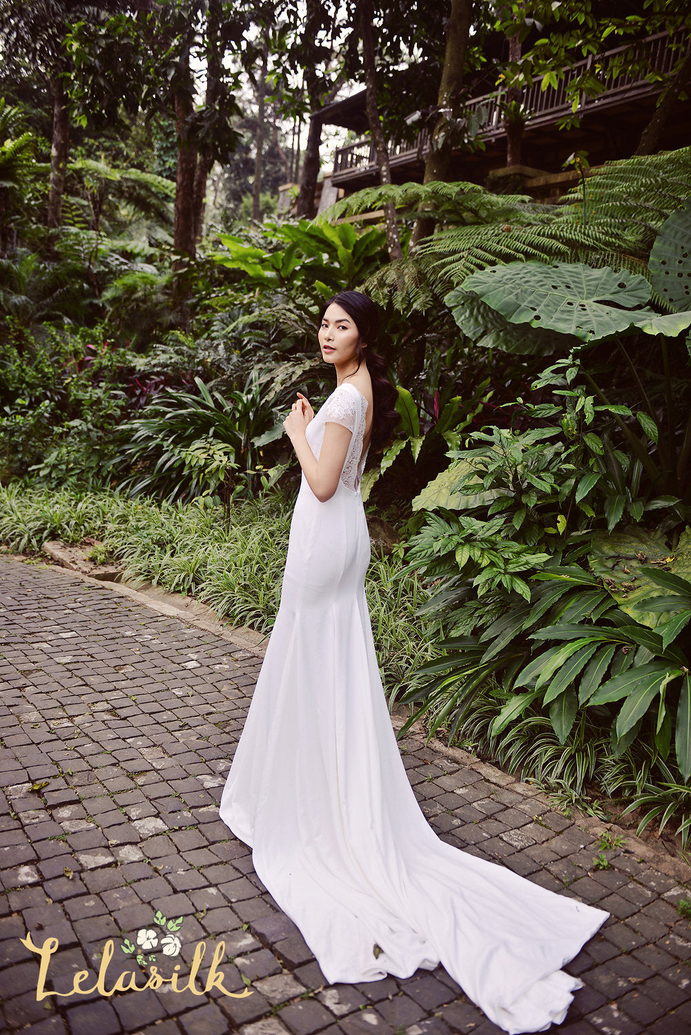 Lowback Bridal Gown - Mermaid Wedding Dress - Fitted Silk Wedding Dress