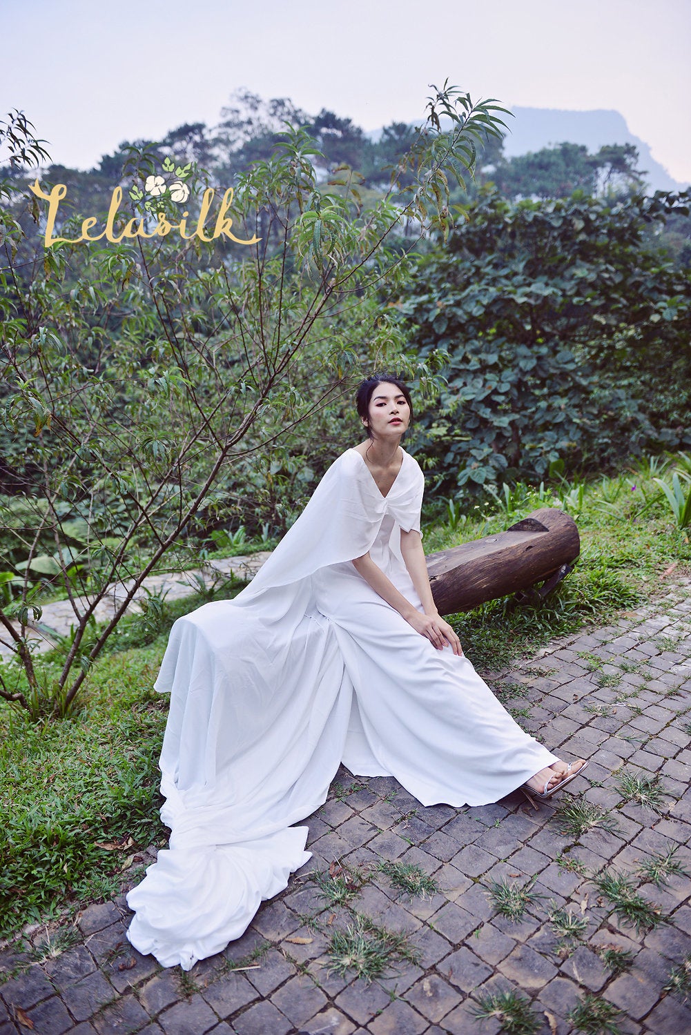 Bridal Kaftan Dress - Fun Silk Wedding Dress - Long Silk Dress