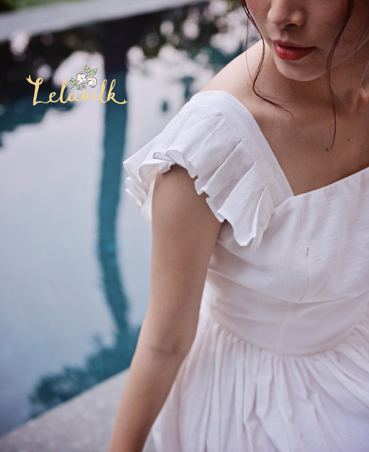 Long Linen Dress - Long Beach Dress - Women Organic Clothing