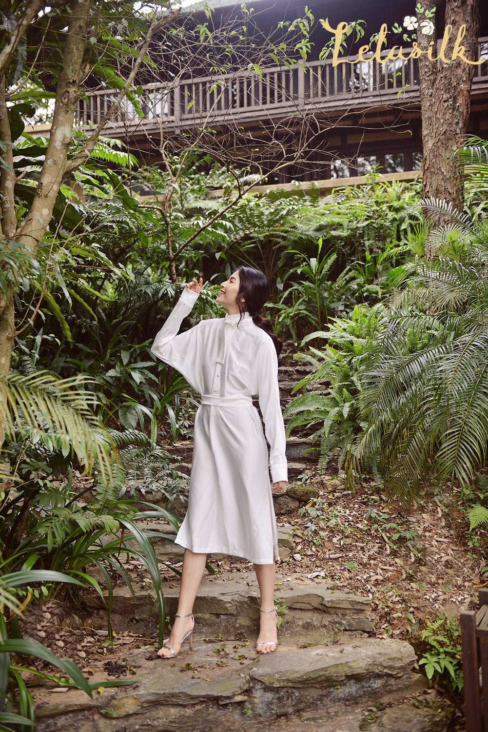 Silk Shirt Formal Dress - Event Silk Dress - Formal Evening Silk Gown