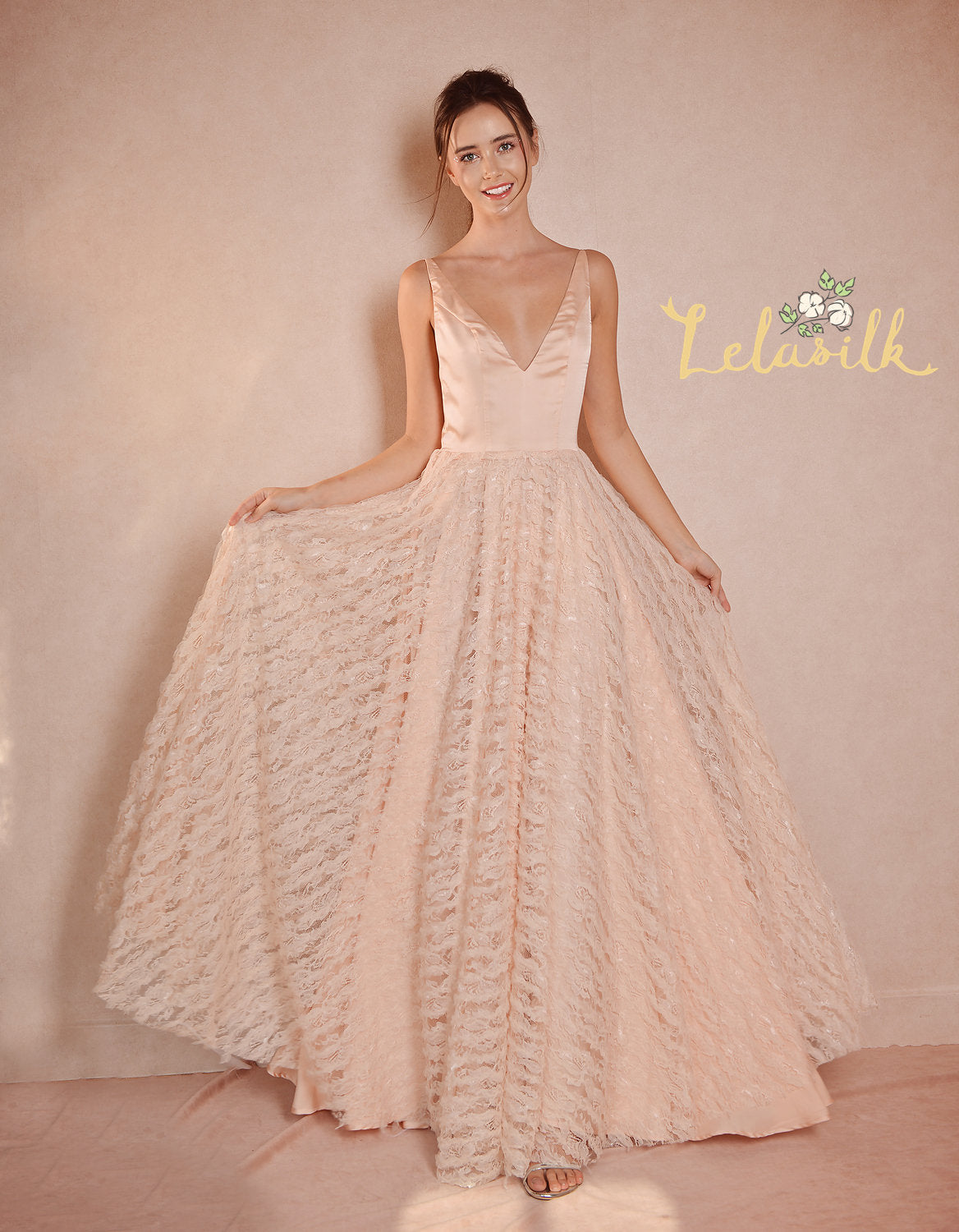 Lowback Wedding Dress - Boho Bridal Gown - Outdoor Wedding Dress
