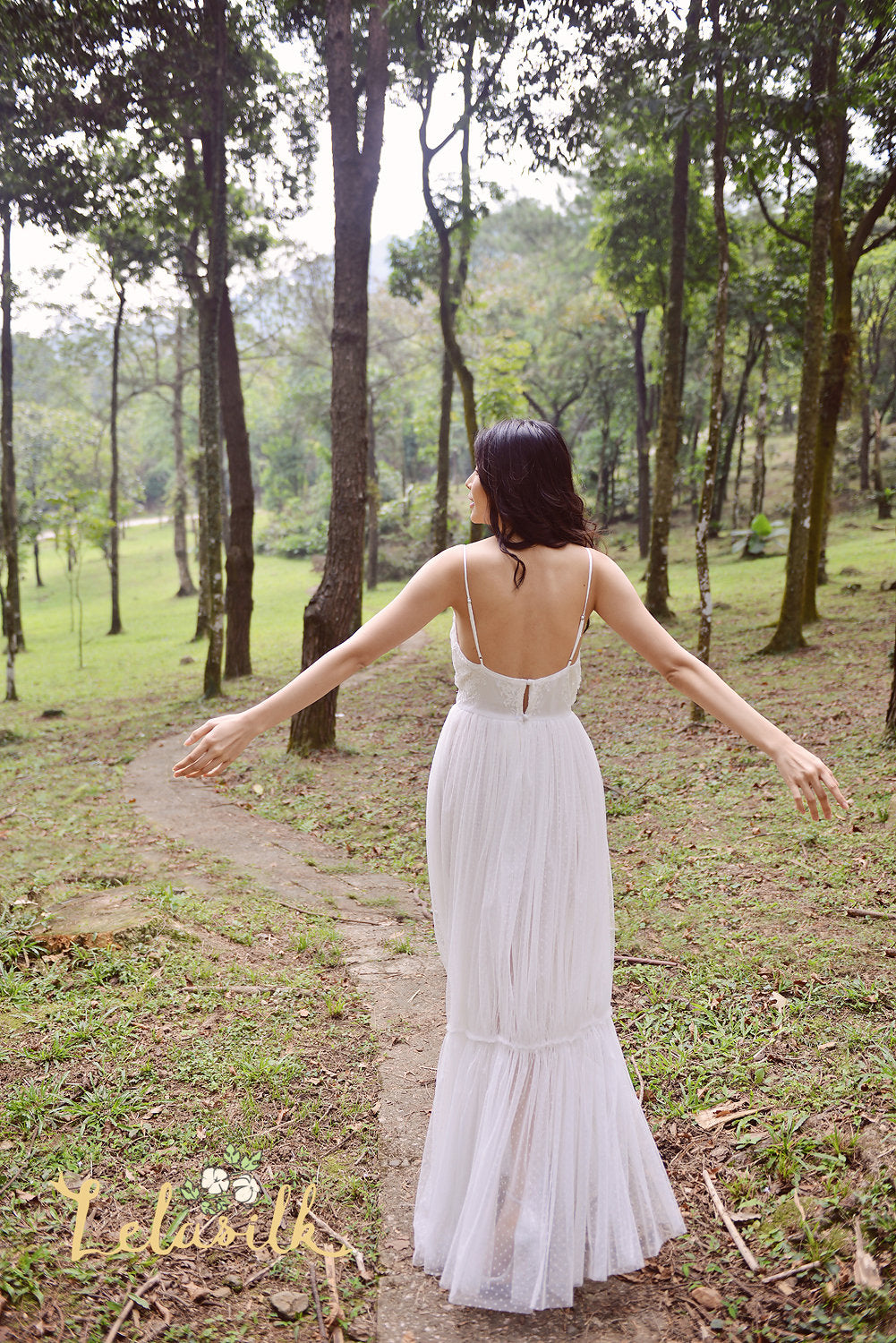 Soft Silk Bridal Gown - Sexy Bridal Gown - Flowy Wedding Dress