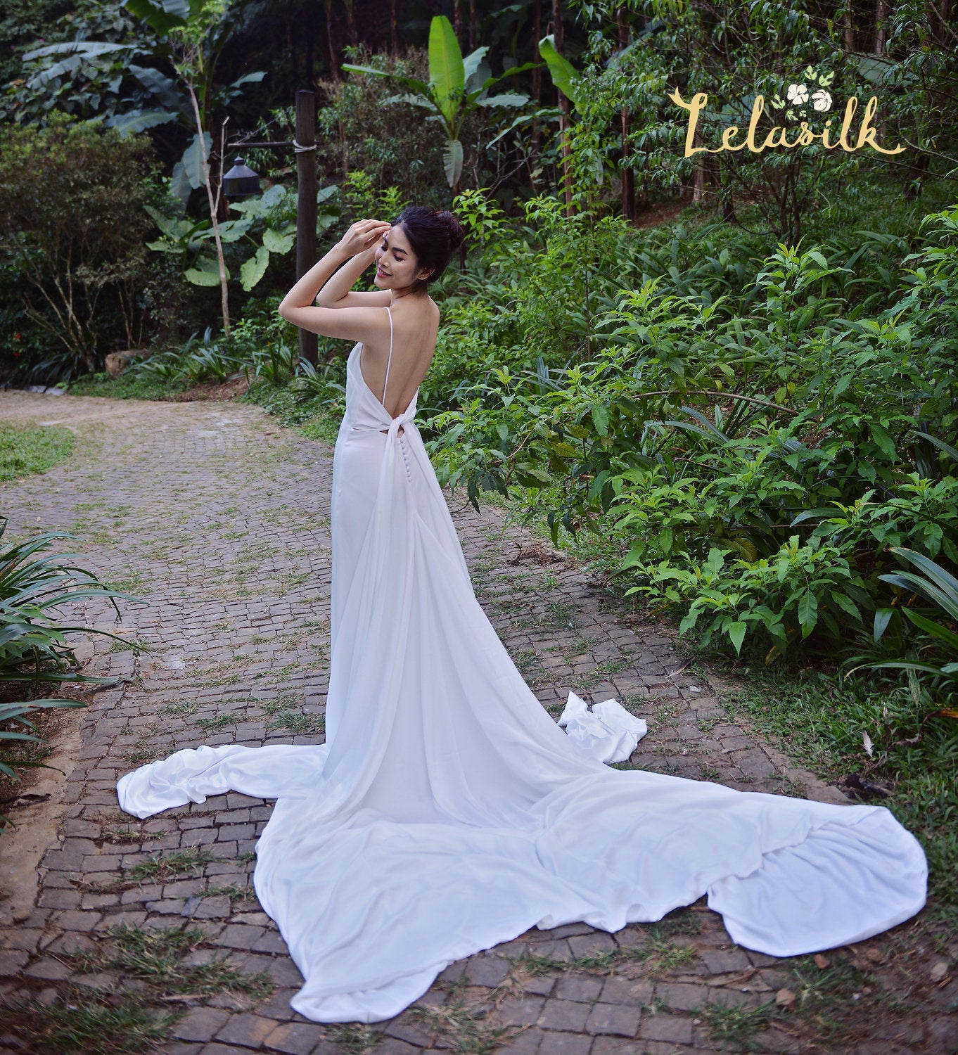 Long Train Wedding Dress - Tailored Wedding Dress - Tailoring Bridal Gown