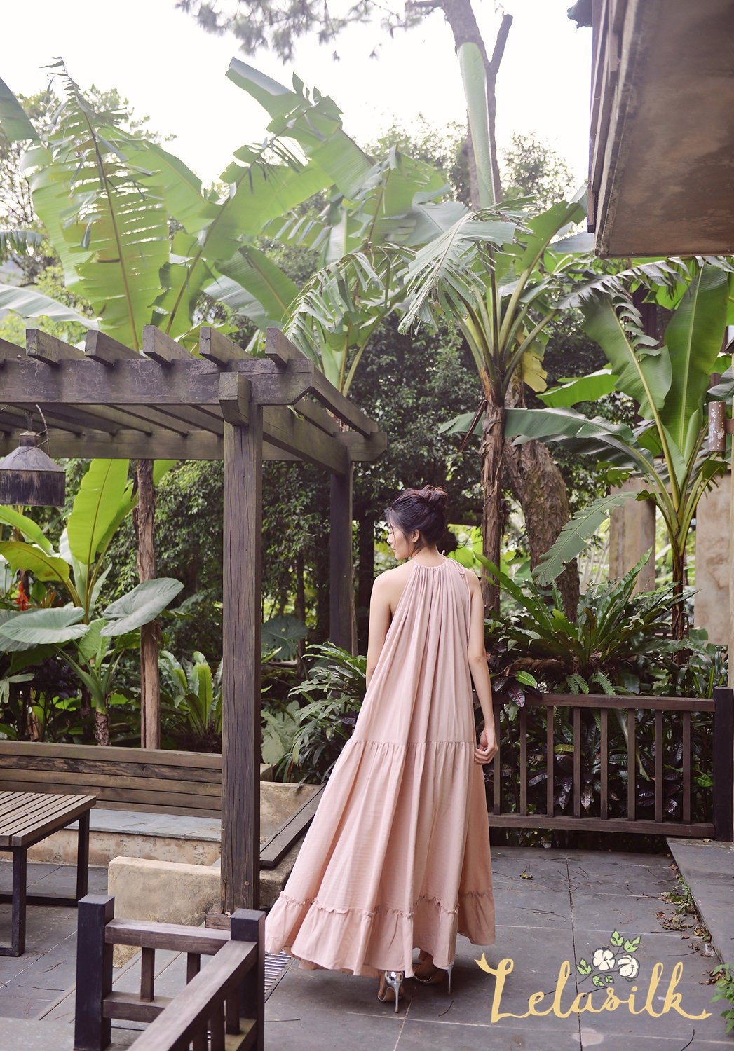 Long Cotton Dress - Organic Cotton Dress - Resort Beach Dress - Natural Fabric