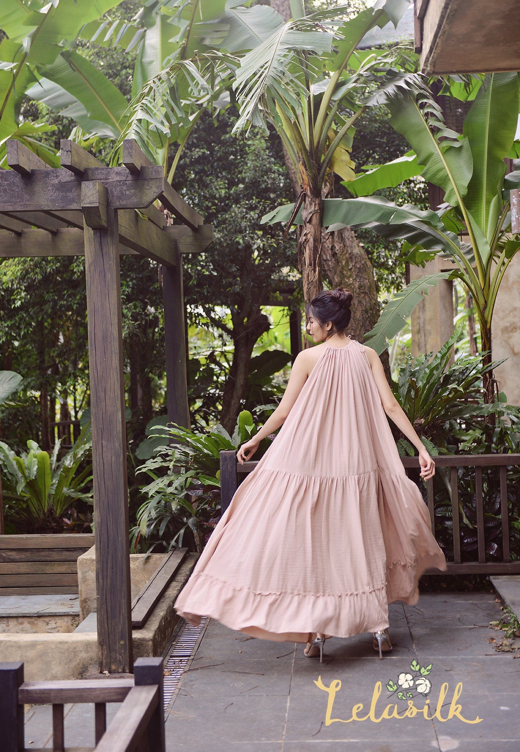 Long Cotton Dress - Organic Cotton Dress - Resort Beach Dress - Natural Fabric