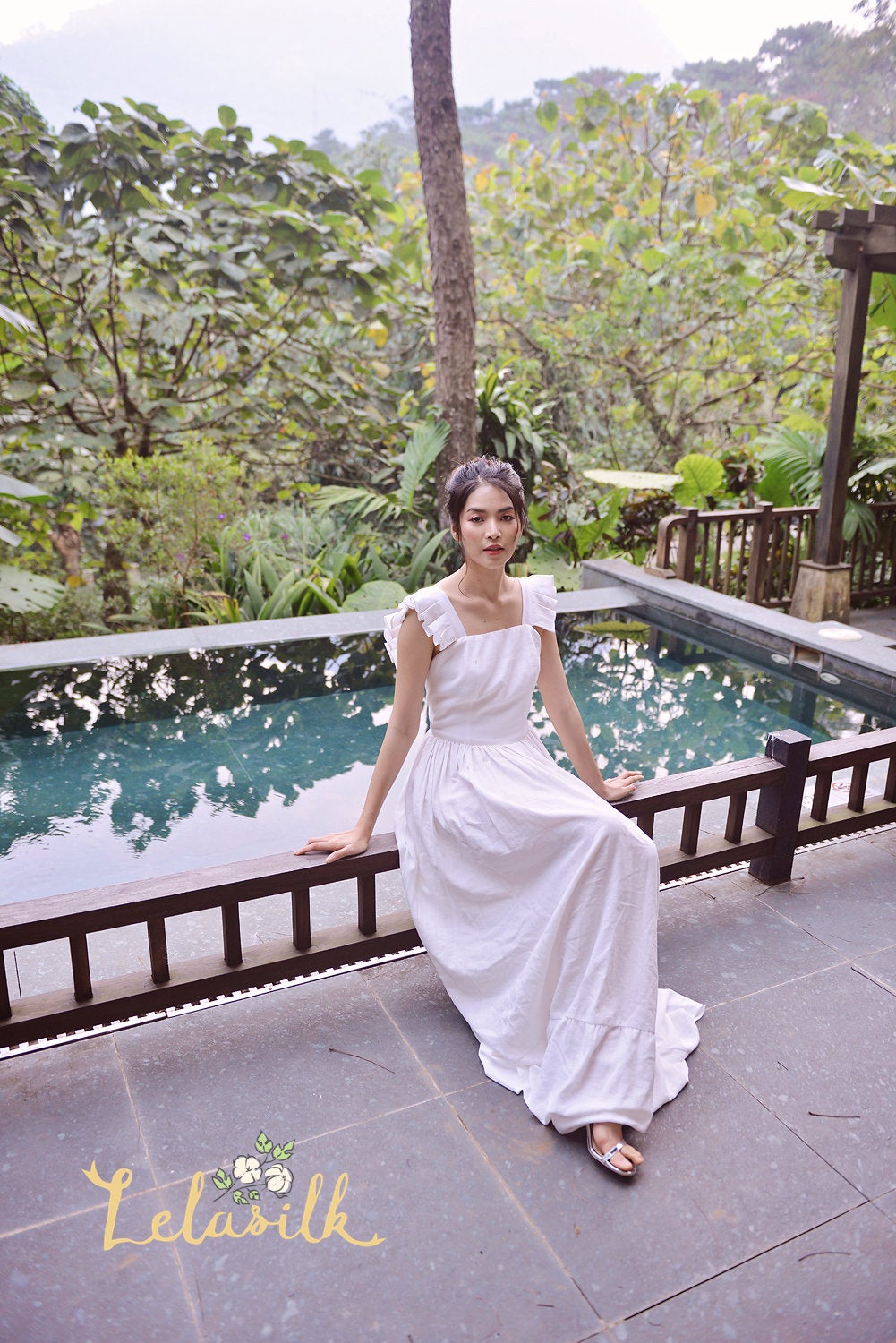 Long Linen Dress - Long Beach Dress - Women Organic Clothing