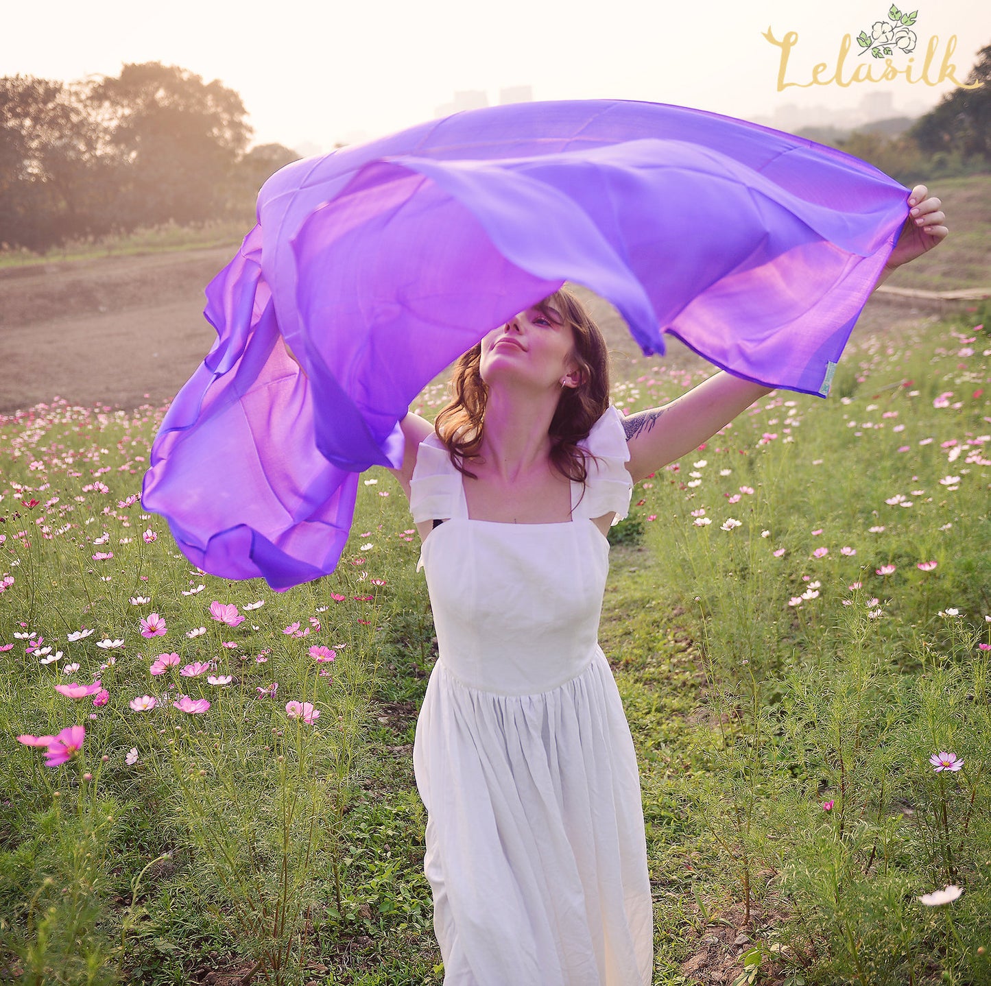 Real Silk Scarf - Women Long Silk Scarf - Gift for her