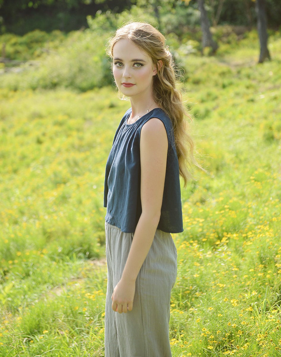 Linen Womens Top - Organic Cotton Top - Summer Women Clothes - Linen Tops Women - Unique Womens Clothing- Summer Women Clothes