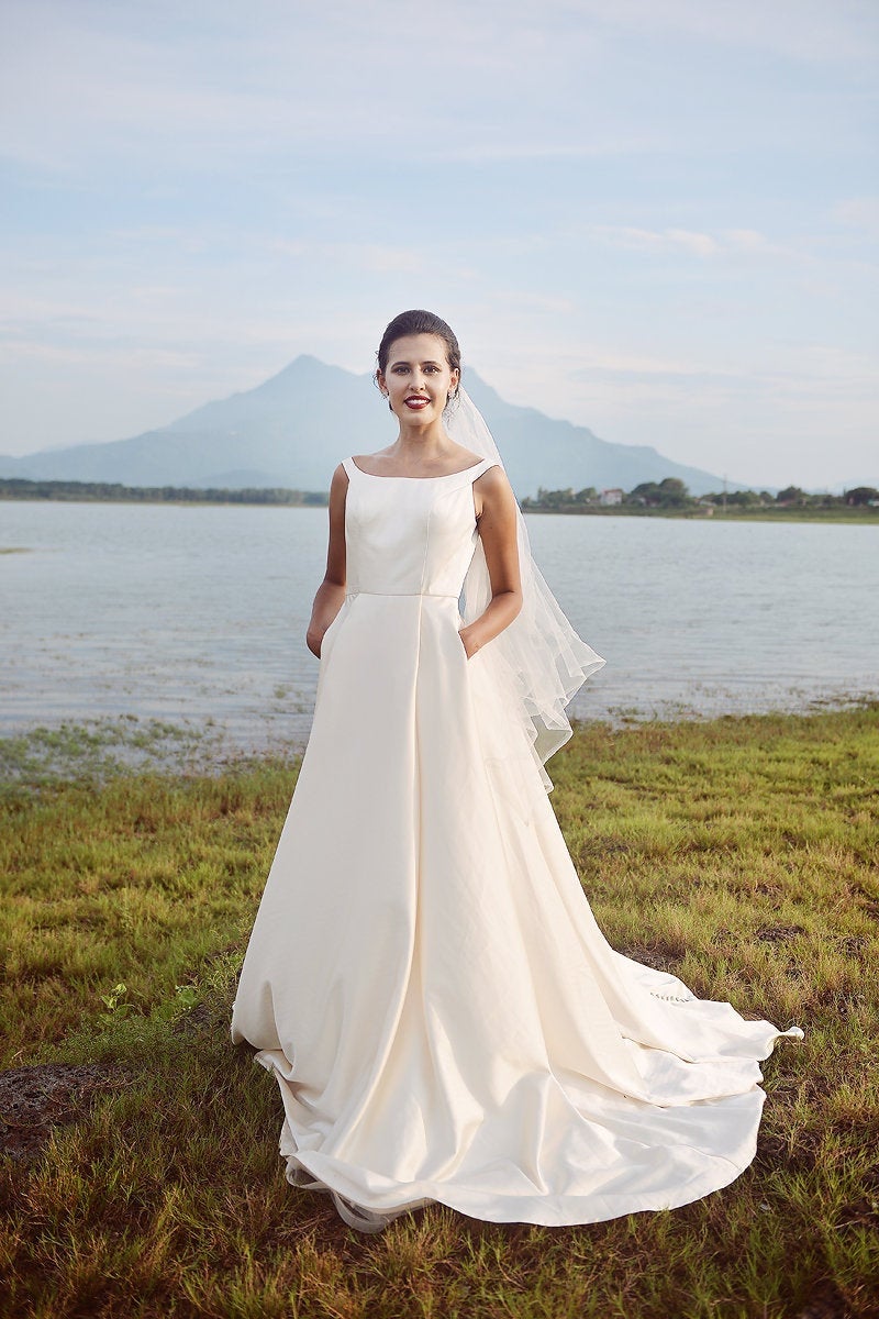 Ballgown Wedding Dress - Ivory Classic Bridal Gown - Silk Wedding Dress