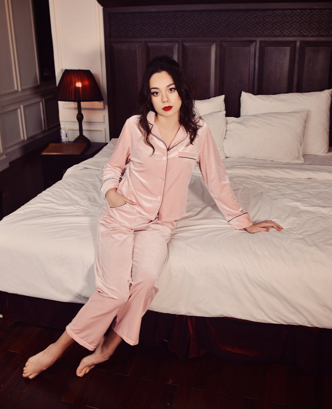 Women Velvet Loungewear - Women Velvet Pajamas - Velvet Women PJs - Gift for Her