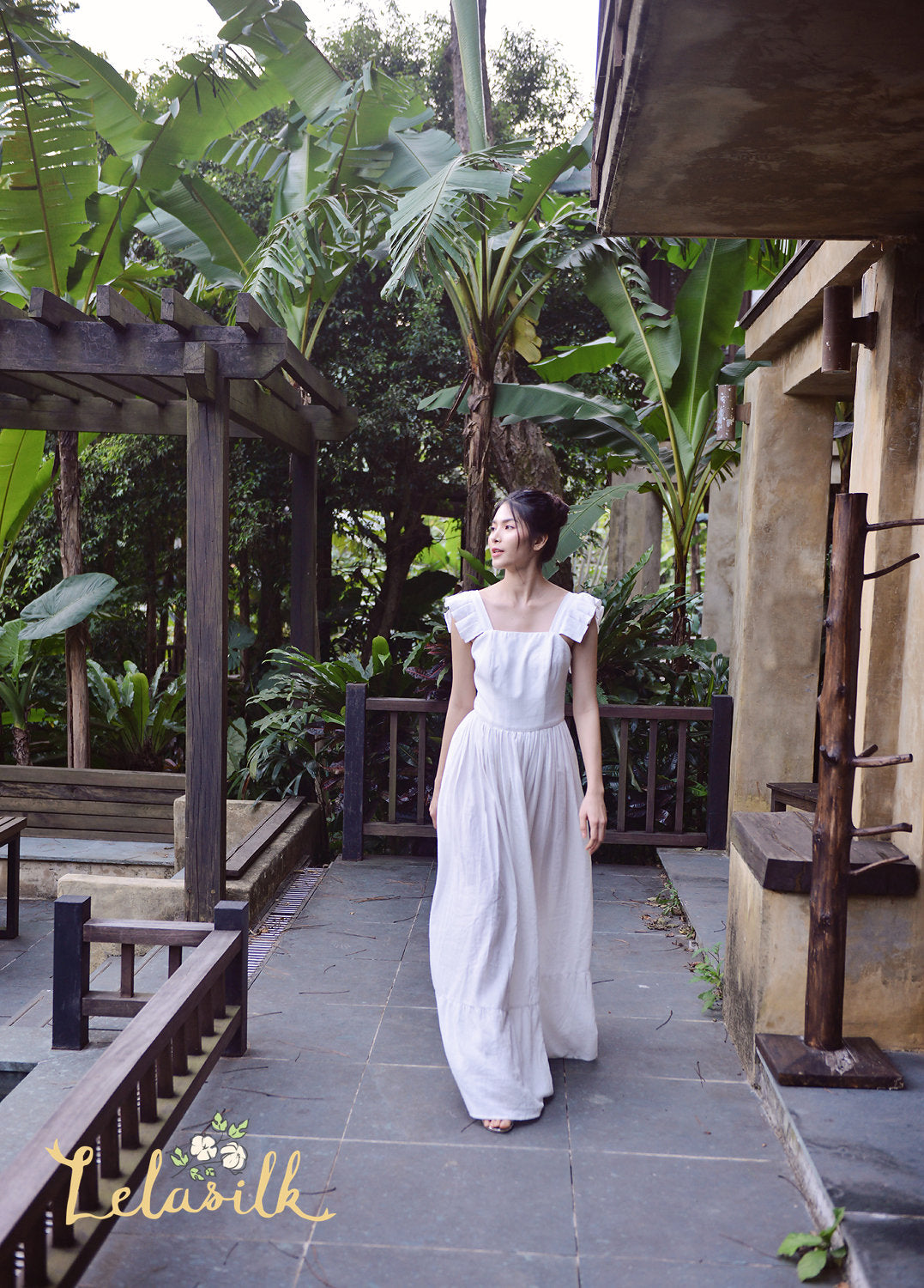 Long Cotton Dress - Long Beach Dress - Women Organic Clothing