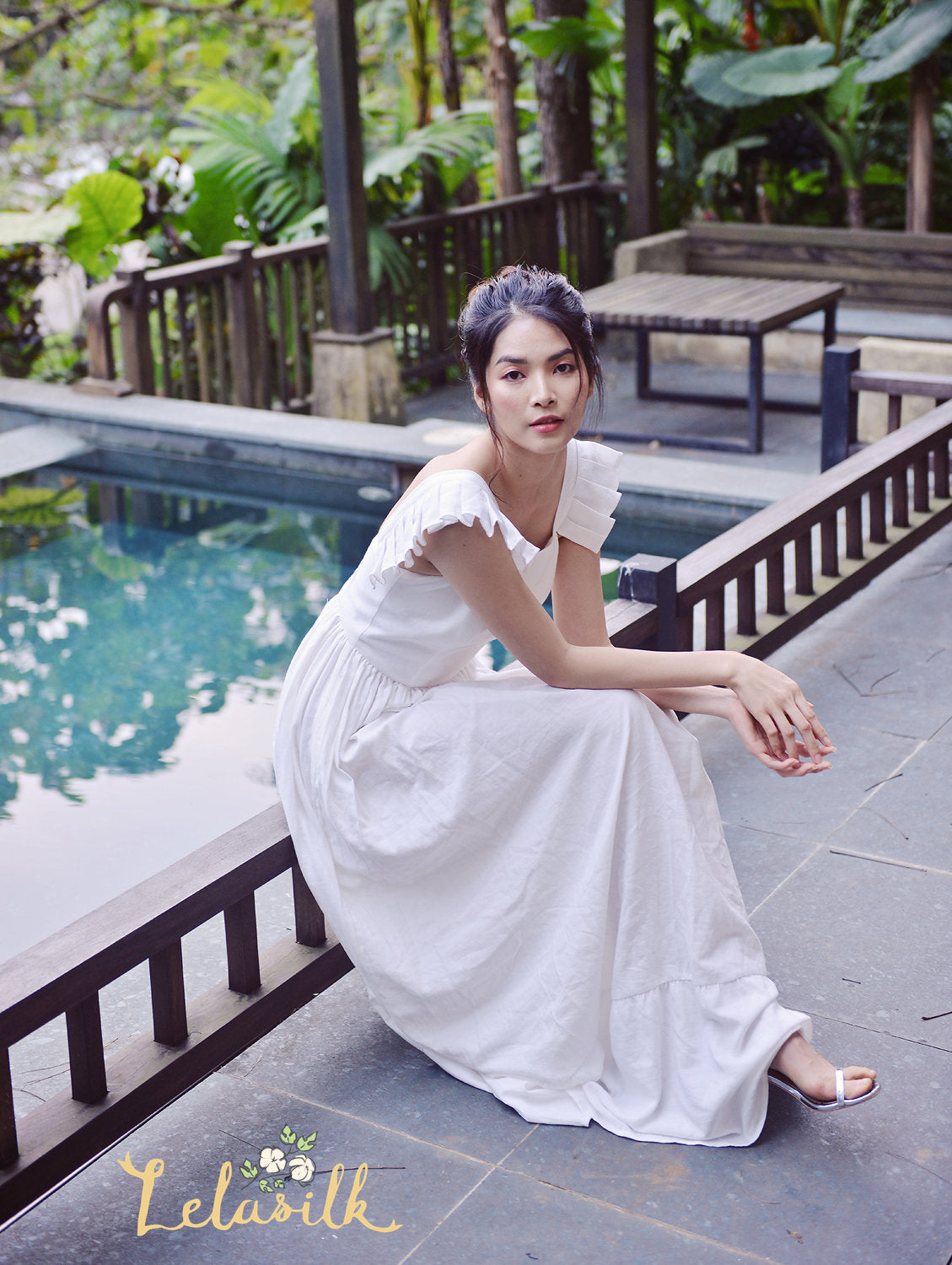 Long Cotton Dress - Long Beach Dress - Women Organic Clothing