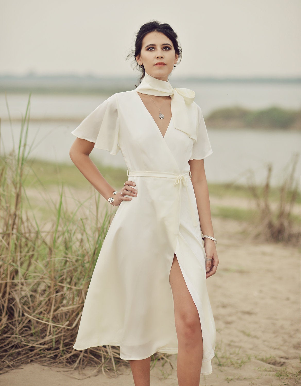 Silk Dress Lelasilk - Summer Silk Dress - Wedding Guest Dress
