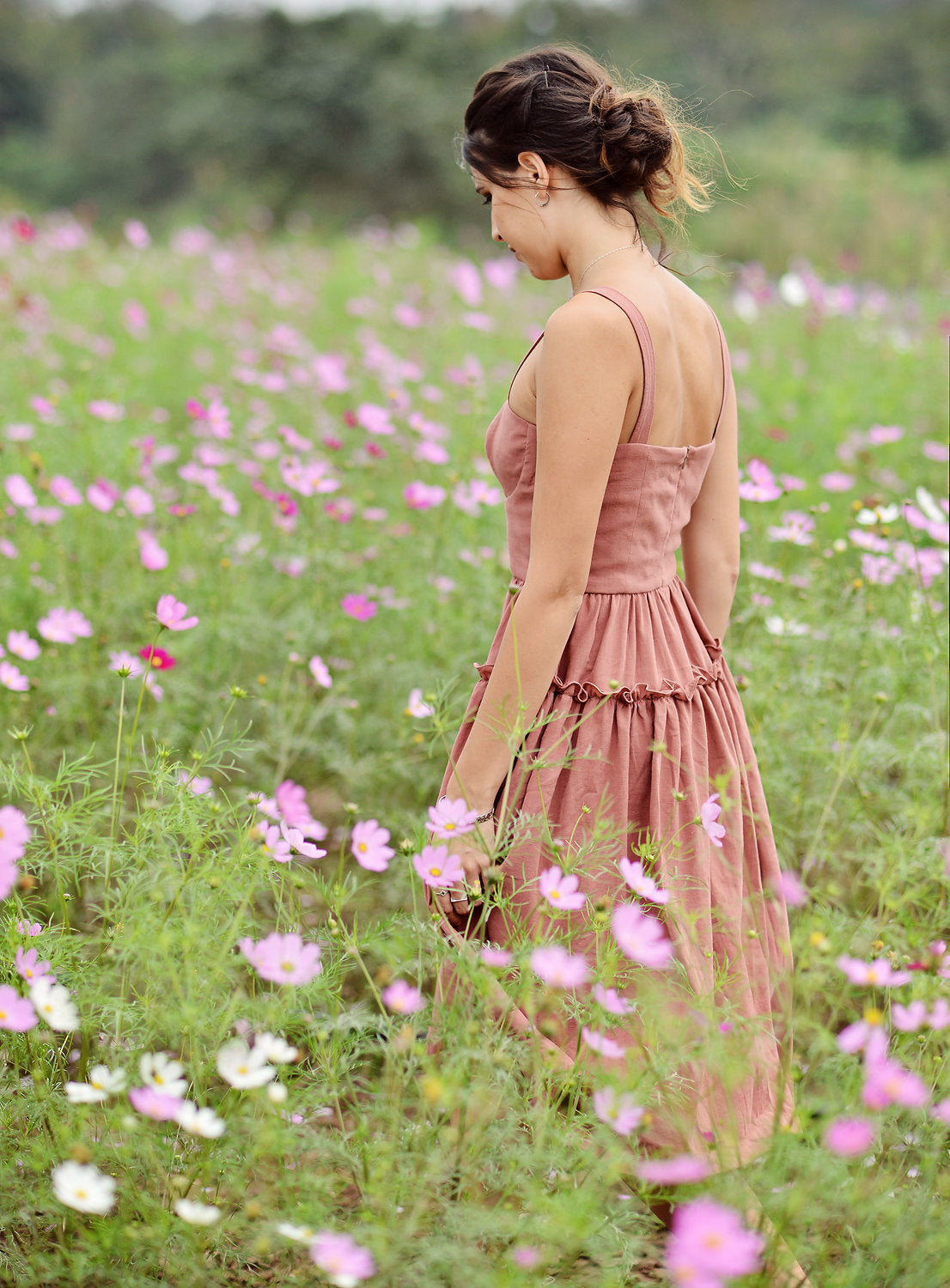 Summer Cotton Dress - Organic Clothing - Linen Cotton - Dress - Natural Fabric