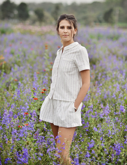 Women Cotton Pajamas - Short Summer Pajamas - Short Cotton Sets