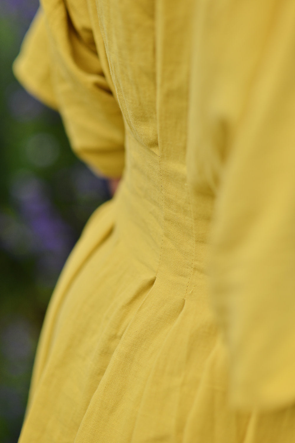 Linen Dress - Cotton Summer Dress - Women Midi Dress - Pleated Dress