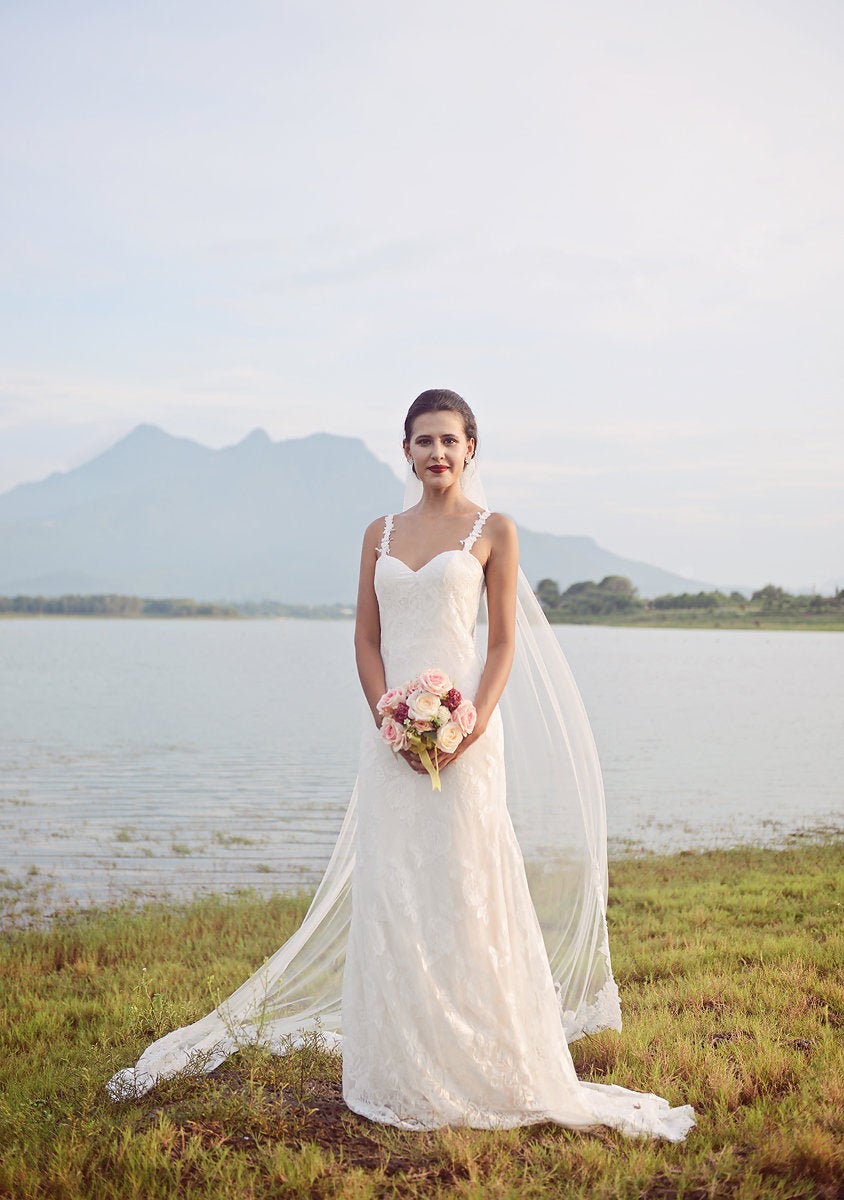 Trumpet Lace Wedding Gown - Lace Wedding Dress - Bridal Lace Gown - Tailor to your measurements