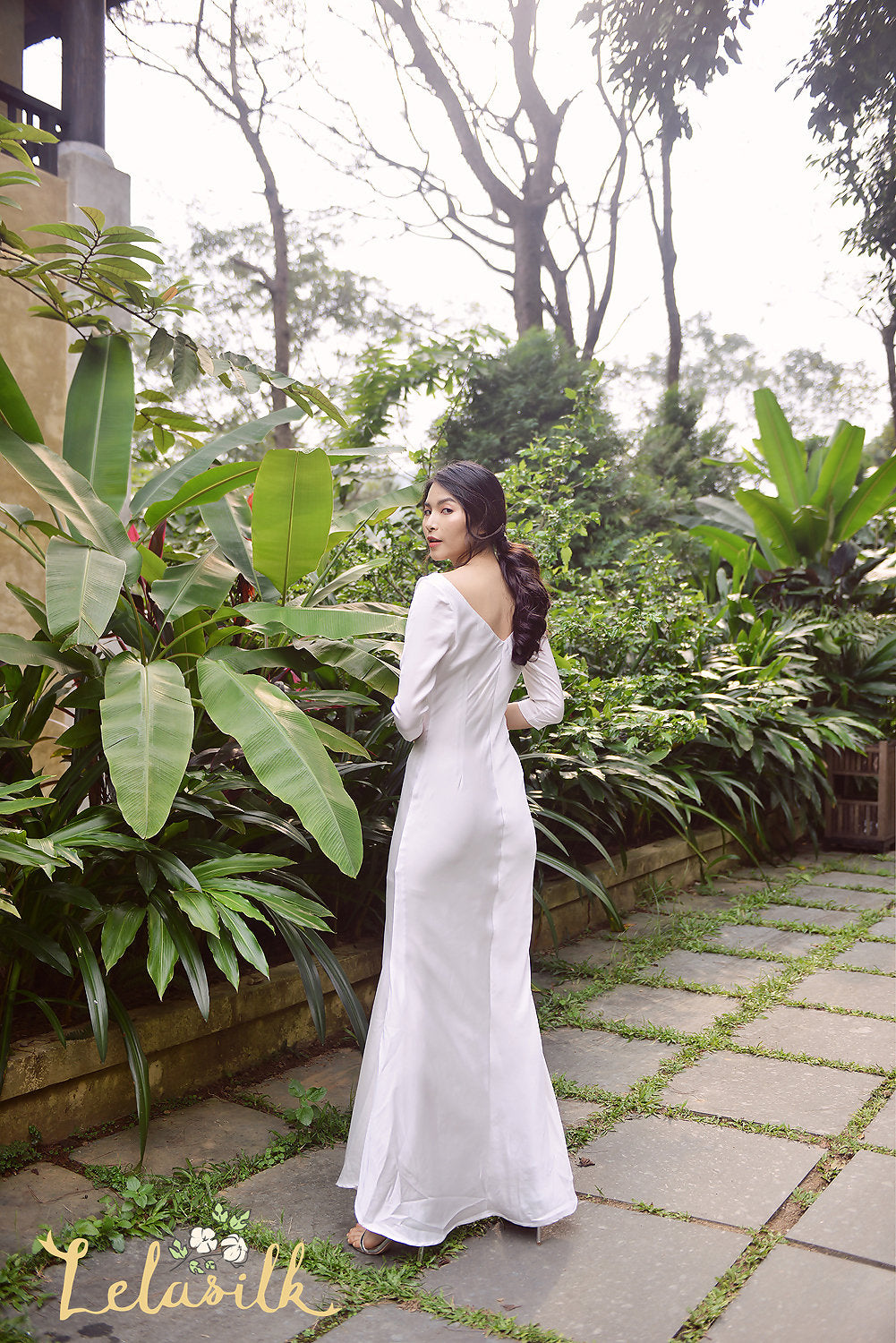CANDACE Cowl Neck Silk Dress