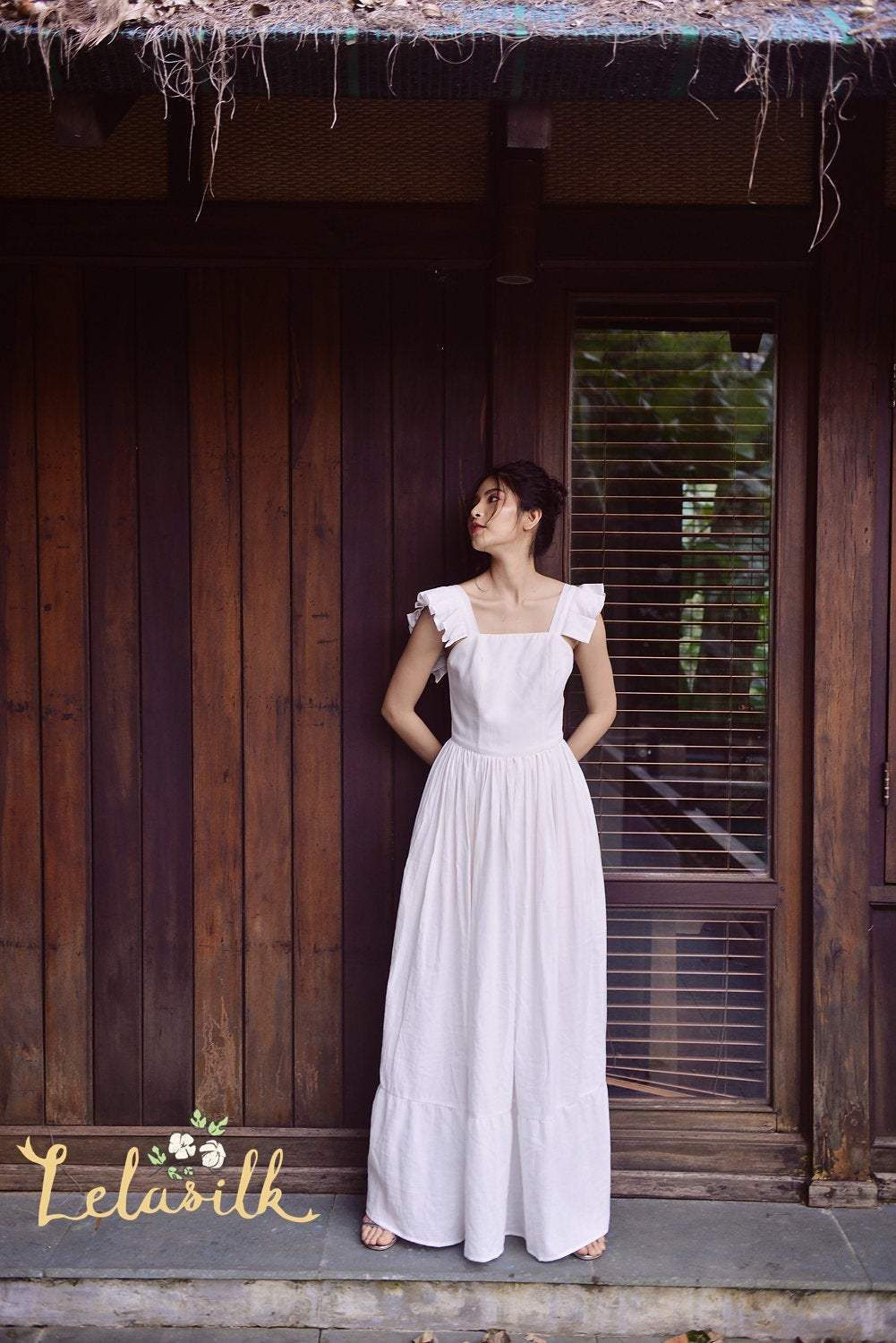 Long Linen Dress - Long Beach Dress - Women Organic Clothing