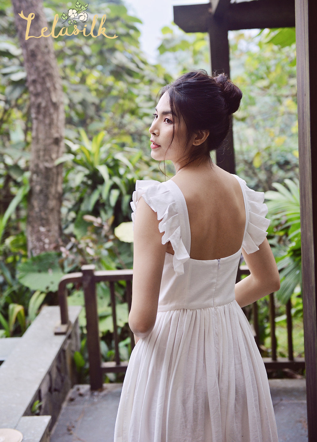Long Cotton Dress - Long Beach Dress - Women Organic Clothing