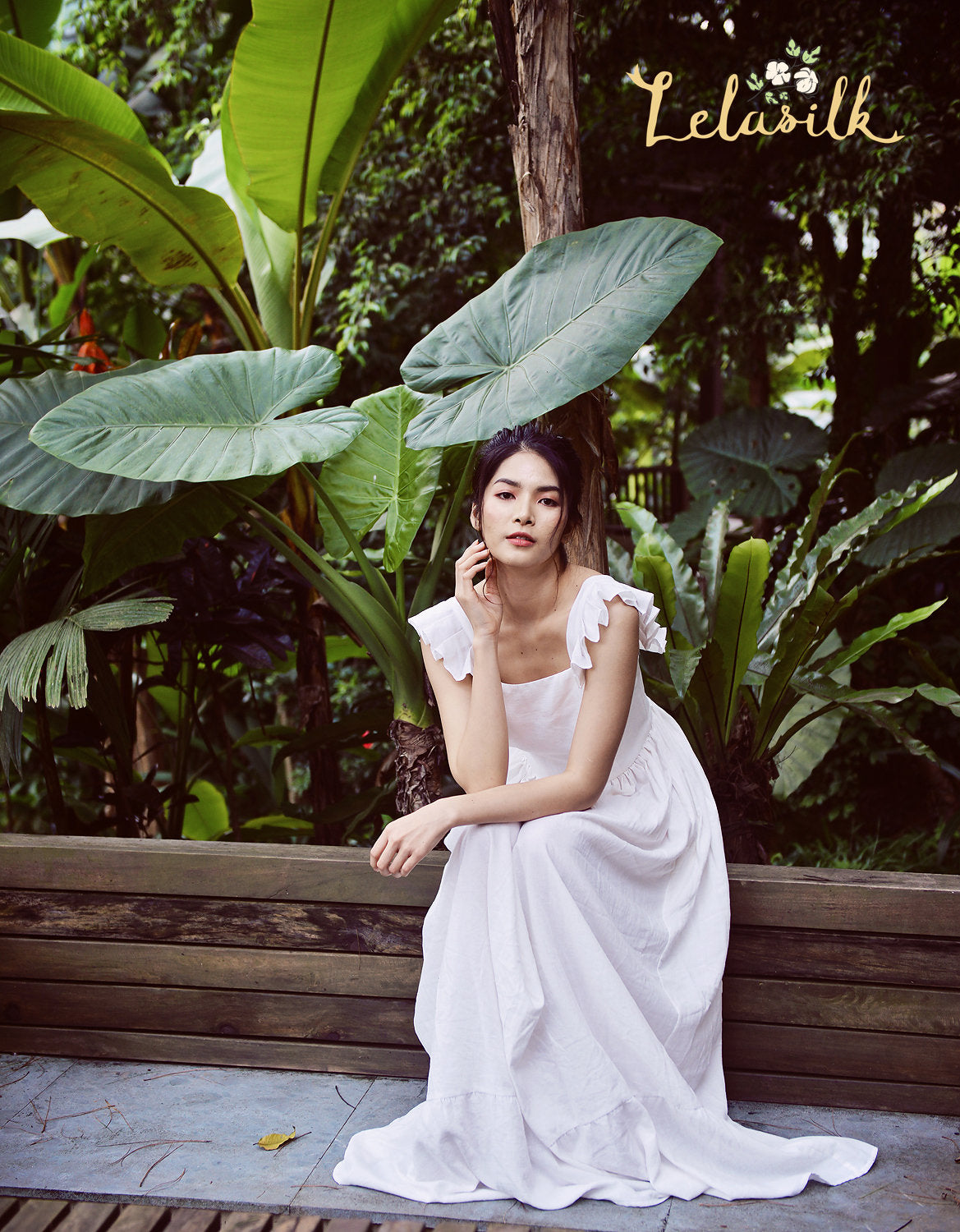 Long Cotton Dress - Long Beach Dress - Women Organic Clothing