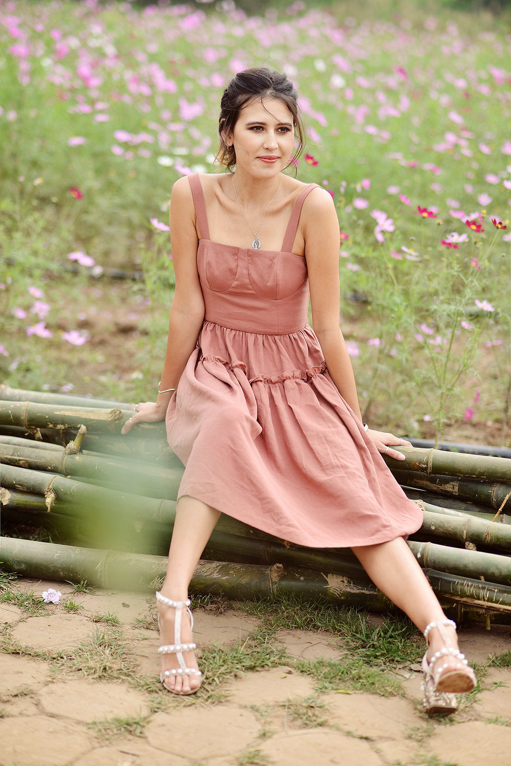 Summer Cotton Dress - Organic Clothing - Linen Cotton - Dress - Natural Fabric