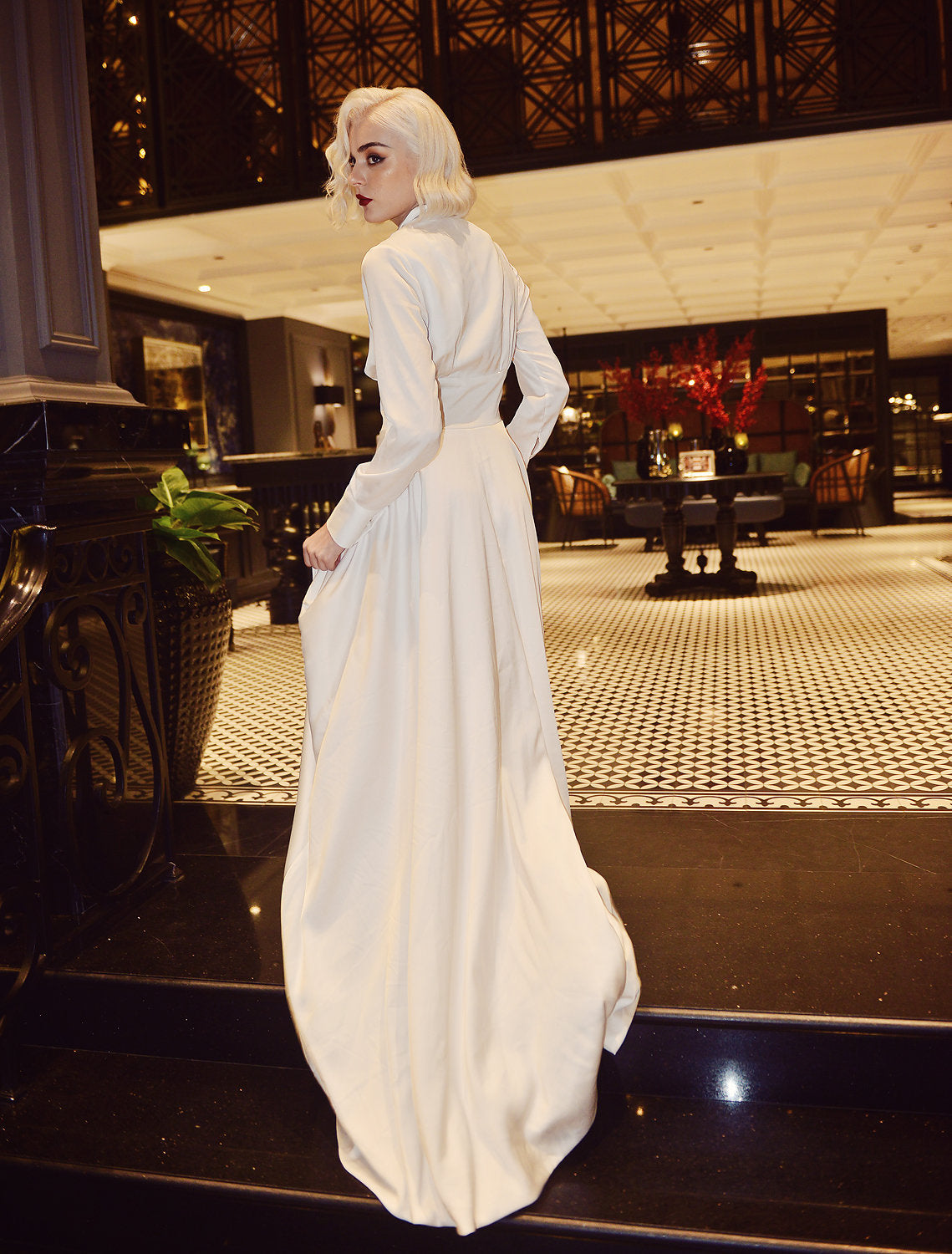 Modest Wedding Dress - Wedding Dress with Train - Bridal Dress with Train