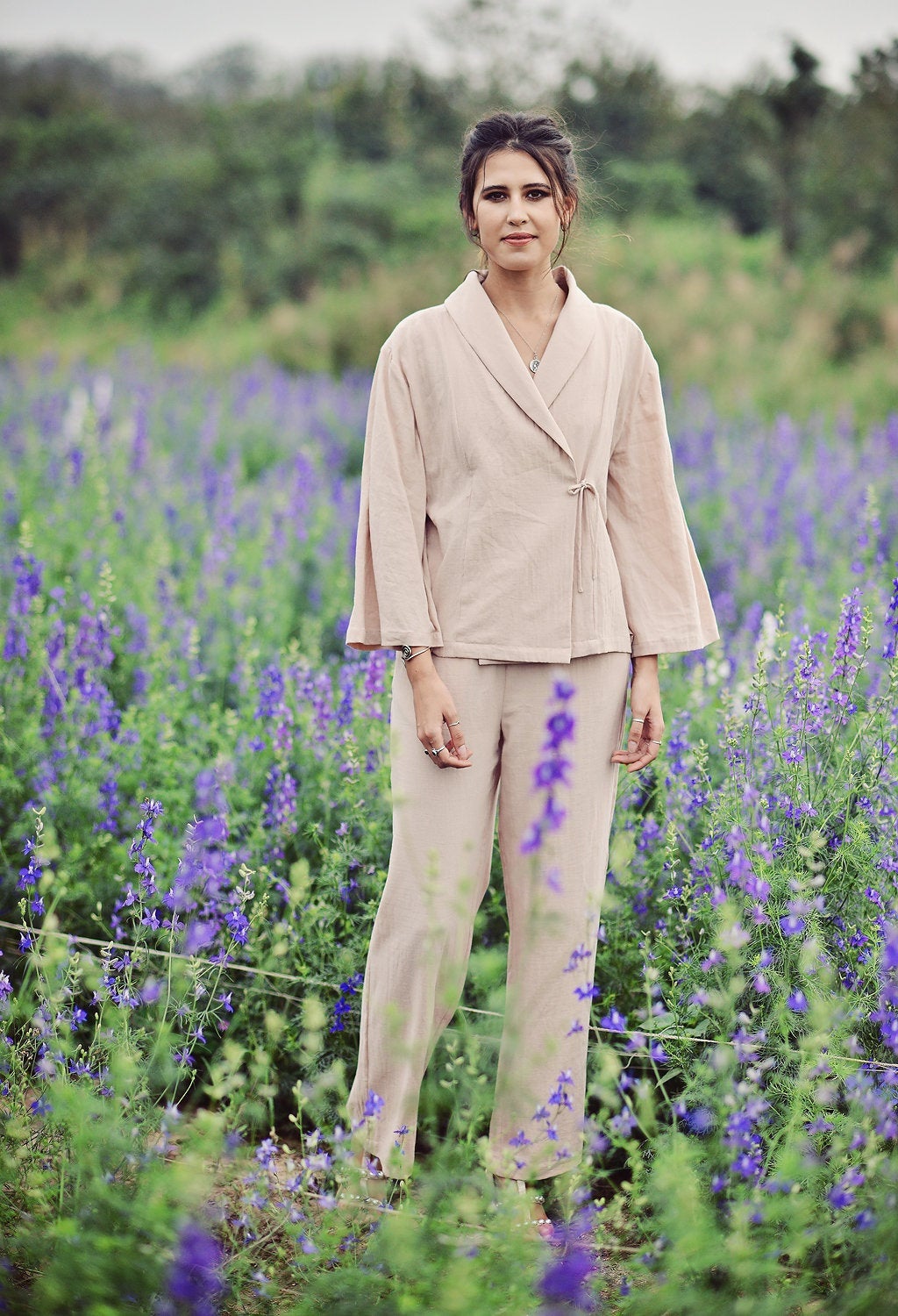 Cotton Kimono Pajamas Set - Women Cotton PJ's - Organic Cotton Homewear