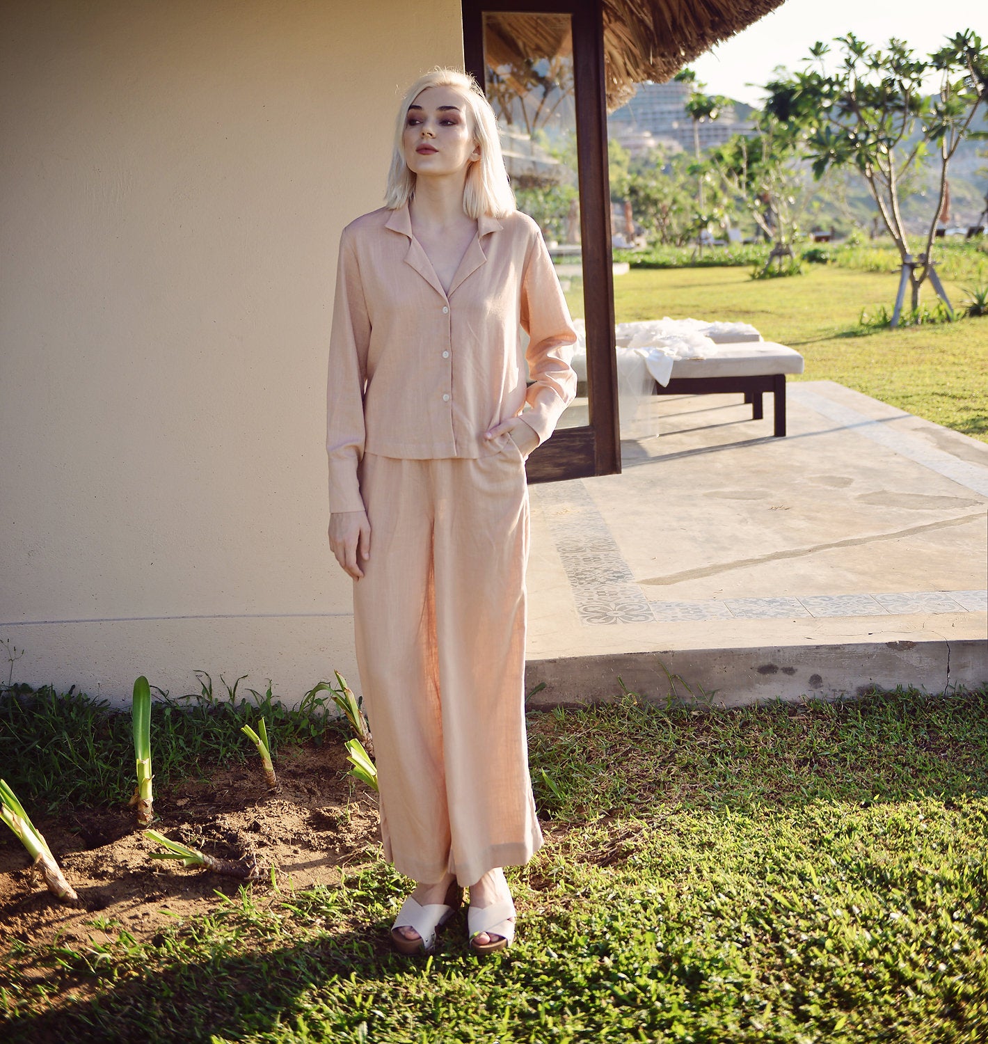 Linen LoungeWear Women - Cotton Pajamas Women - Cotton LoungeWear - Ladies Nightwear - Women Cotton Pjs