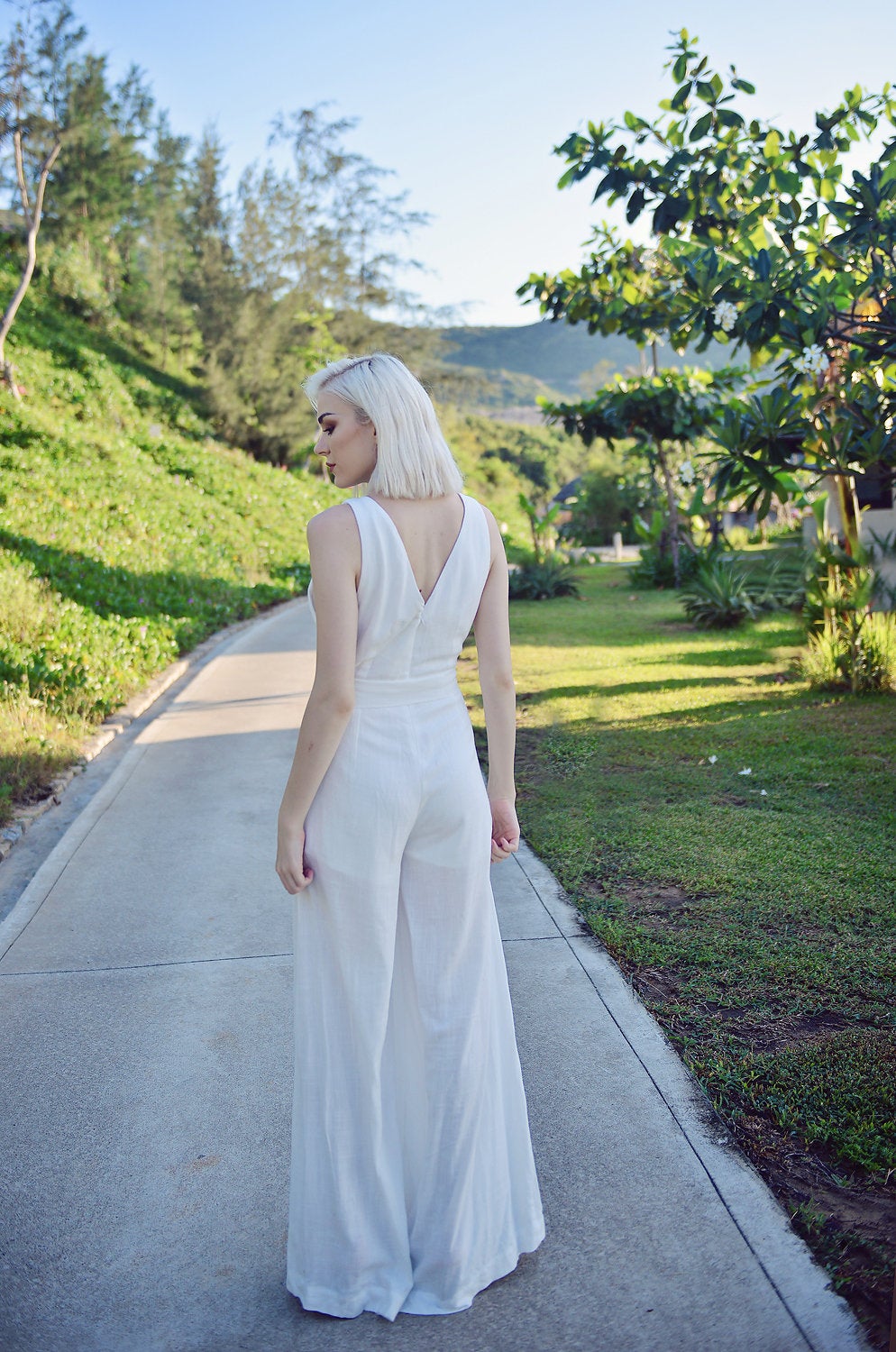 Linen Jumpsuit Women - Long Linen Jumpsuit - Women Organic Clothing