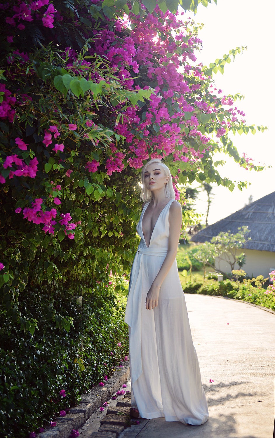 Linen Jumpsuit Women - Long Linen Jumpsuit - Women Organic Clothing