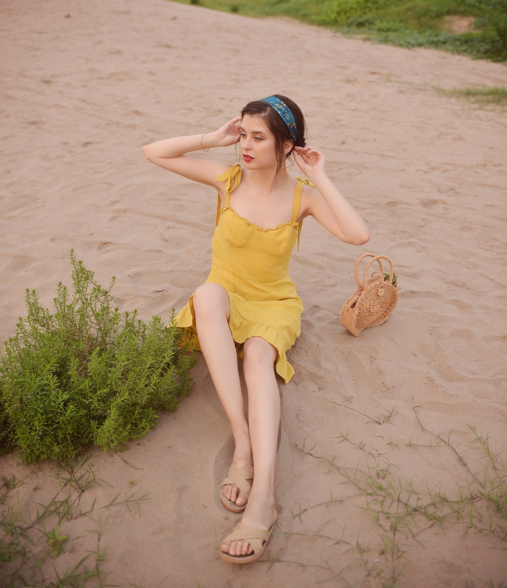 Linen Summer Dress for Women - Soft Cotton Dress - Organic Cotton - Natural Fabric