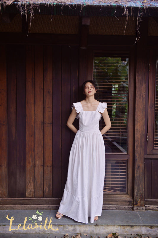 Long Cotton Dress - Long Beach Dress - Women Organic Clothing