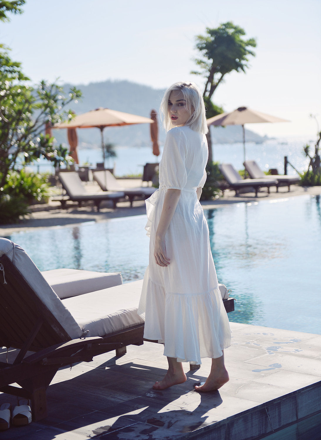 Women Linen Robe - Organic Cotton Robe - Women Long Robe Dress - Organic Cotton Robe Dress - Natural Eco-Friendly Robe