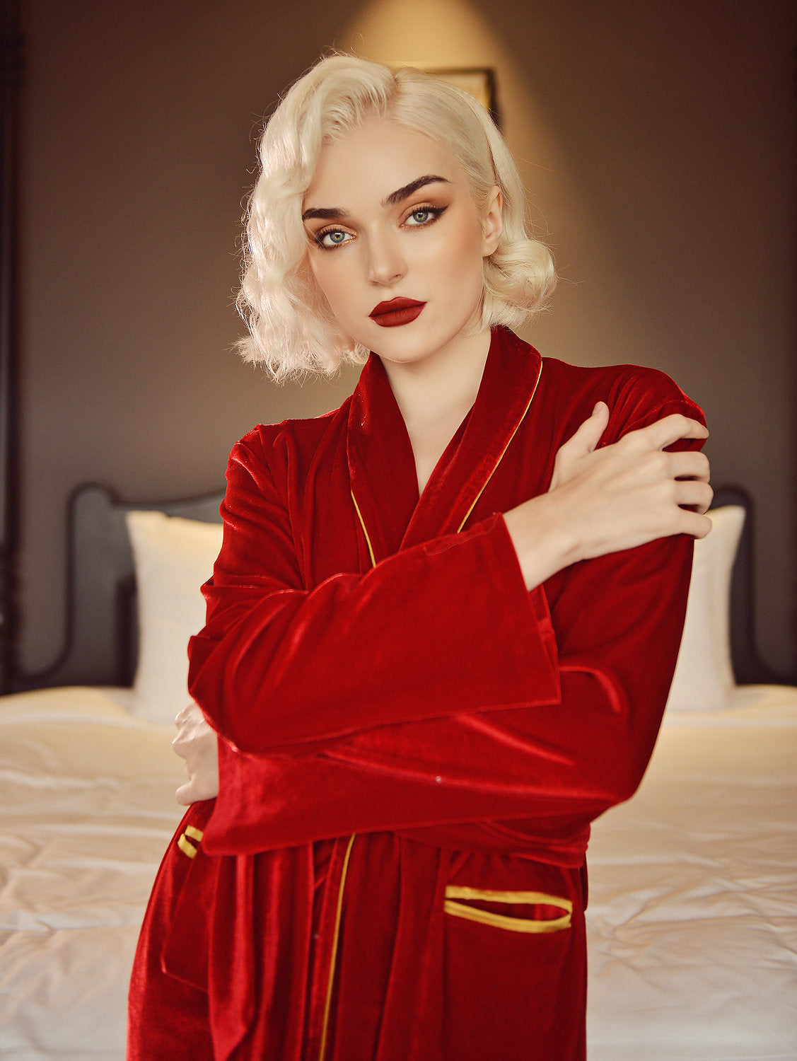 Women Robe Long - Women Velvet Robe - Velvet NightGown - Christmas Gift for Her