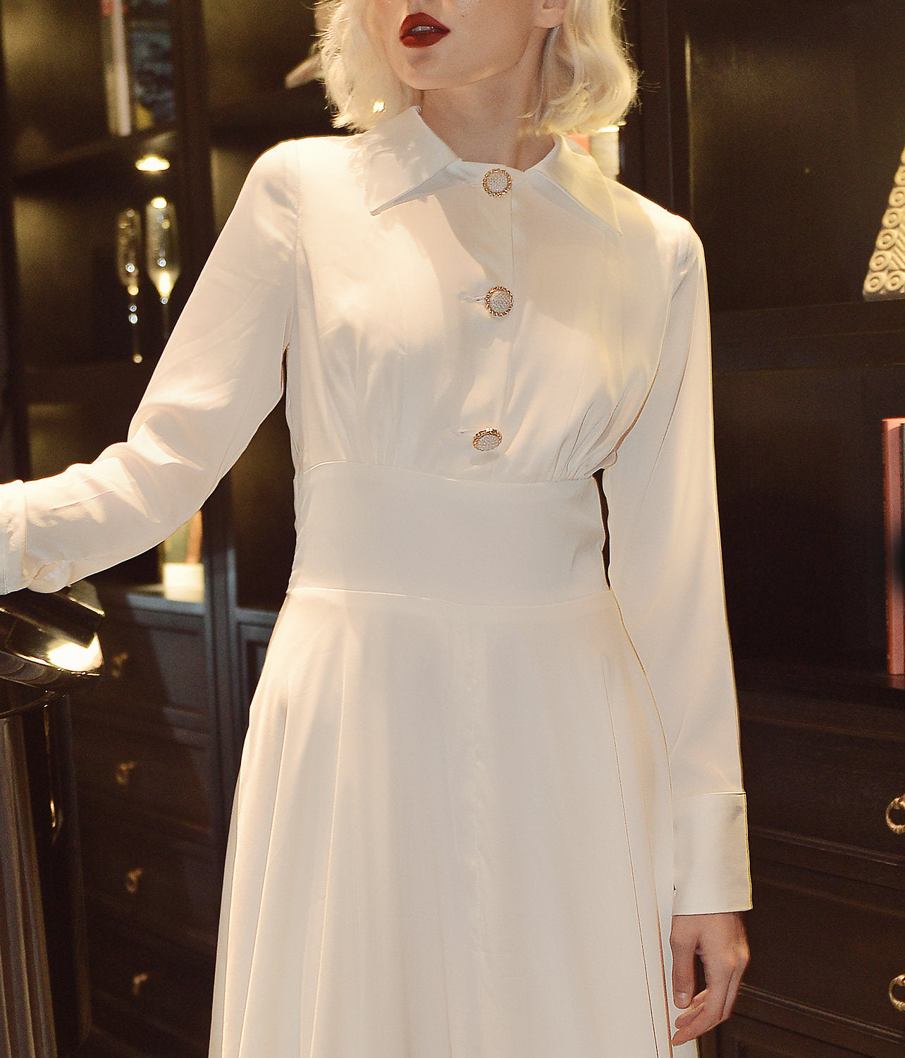 Modest Wedding Dress - Wedding Dress with Train - Bridal Dress with Train