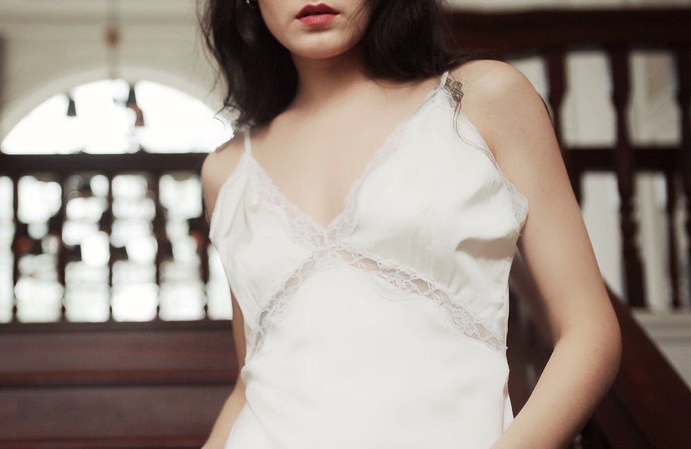 100% Silk Dress - Lace Silk Dress - Bridesmaid Dress - Silk Evening Gown - Mulberry Silk Dress
