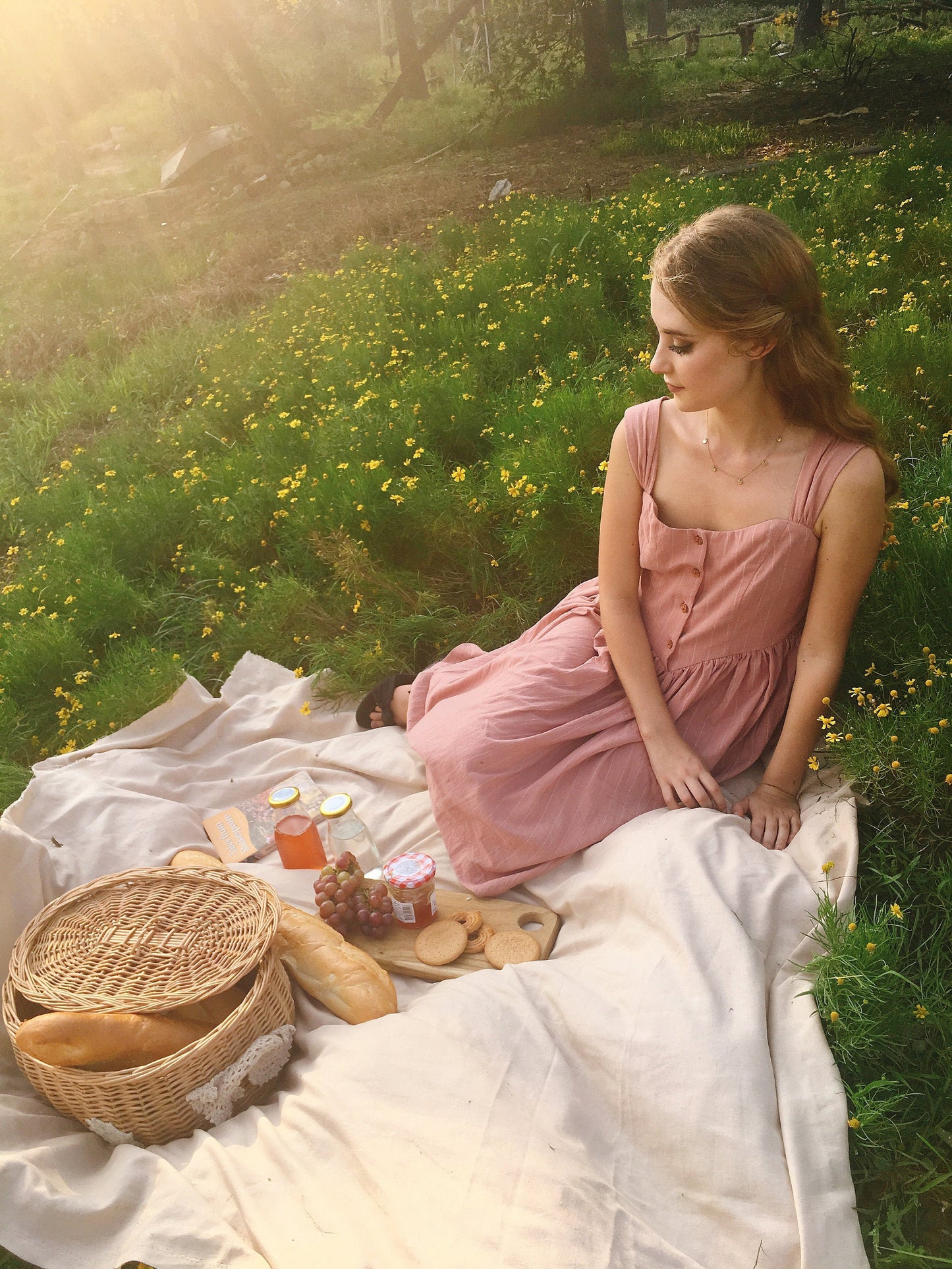 Linen Apron Dress - Cotton Casual Dress - Cotton Summer Dress