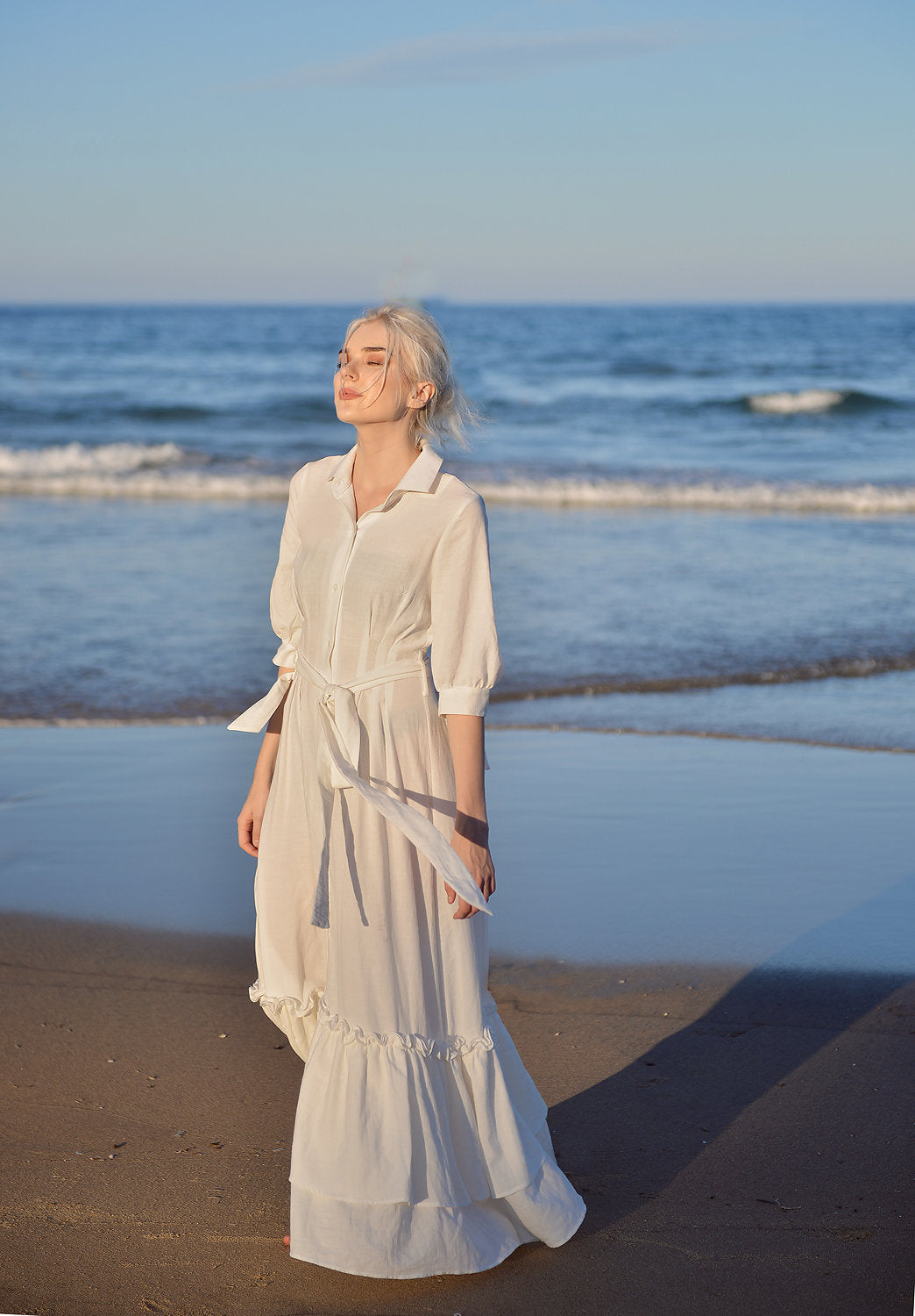 Maxi Linen Dress - Long Cotton Dress - Women Maxi Dress