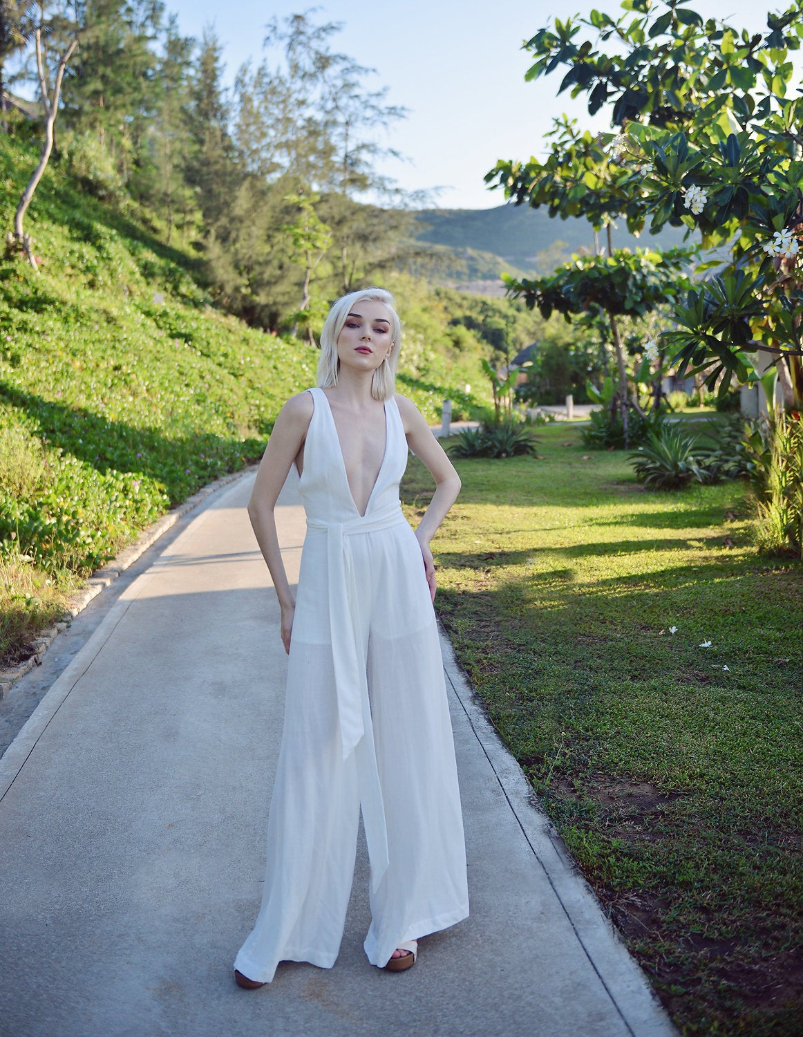 Linen Jumpsuit Women - Long Linen Jumpsuit - Women Organic Clothing